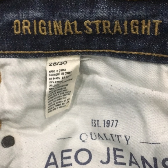 American Eagle Outfitters Men’s  Straight Leg Jeans, Dark Wash, Size 28/30, - Picture 12 of 12